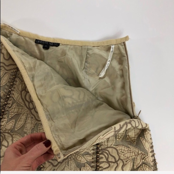 🚨Lafayette148 Appliqué Hand beaded skirt(G6) - Picture 6 of 8